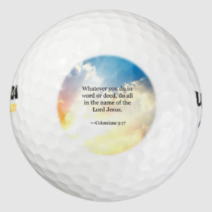 Bijbelvers - Colossenzen 3:17 Golfballen