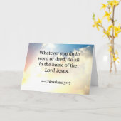 Bijbelvers, Colossians 3-17, Kaart (Gele Bloem)