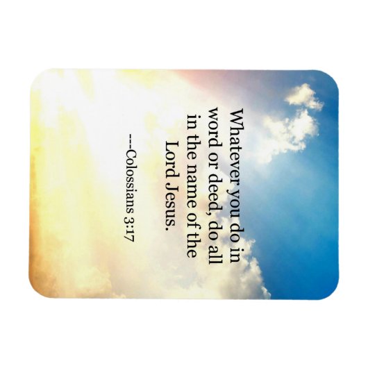 Bijbelvers, Colossians 3-17, Magneet (Horizontaal)
