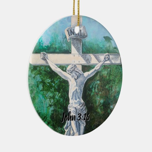 bijbelvers-crucifix keramisch ornament (Rechts)