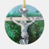 bijbelvers-crucifix keramisch ornament (Voorkant)