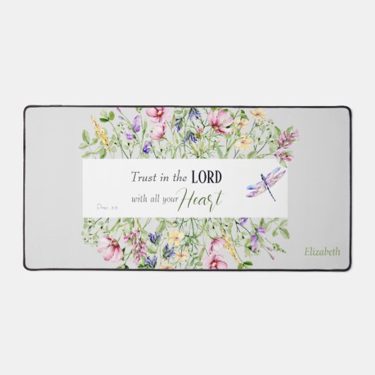 Bijbelvers die botanische Waterverf aanmoedigen Bureaumat (Voorkant)