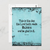 Bijbelvers Dit is de dag die de Heer heeft gemaakt Briefkaart (Voorkant / Achterkant)