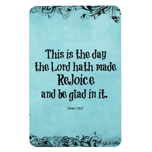 Bijbelvers Dit is de dag die de Heer heeft gemaakt Magneet (Verticaal)