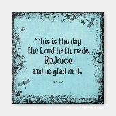 Bijbelvers Dit is de dag die de Heer heeft gemaakt Magneet (Voorkant)