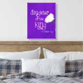 Bijbelvers: Dochter van de Paarse Koning Canvas Afdruk (Insitu (Slaapkamer))