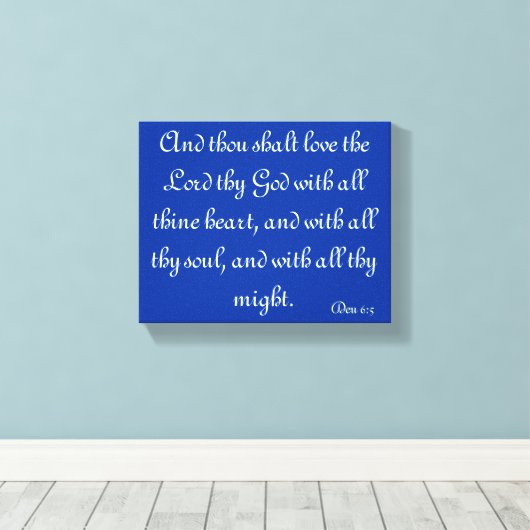 Bijbelvers doek canvas afdruk (Insitu (Houten vloer))