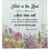 Bijbelvers Douchegordijn met bloemen (Voorkant)