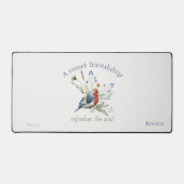 Bijbelvers ‘Een lieve vriendschap’ Waterverf Bird Bureaumat (Voorkant)