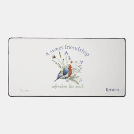 Bijbelvers ‘Een lieve vriendschap’ Waterverf Bird Bureaumat