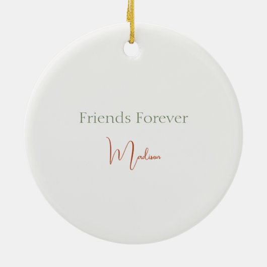 Bijbelvers ‘Een lieve vriendschap’ Waterverf Bird Keramisch Ornament (Achterkant)