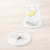 Bijbelvers ‘Een lieve vriendschap’ Waterverf Bird Zandsteen Onderzetter (Zijkant)