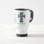 Bijbelvers en dwarsbalk Nehemiah 8:10 Reisbeker (Voorkant rechts)