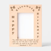 Bijbelvers en eenvoudige verticale teksten voor de gegraveerde lijstjes (Voorkant)