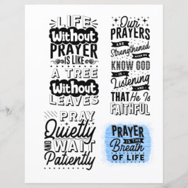 Bijbelvers en Quote Kaart voor Scrapbook