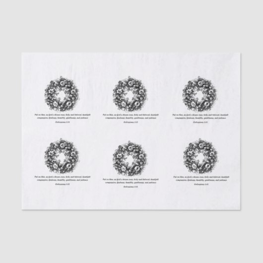 Bijbelvers- en schuurpapier tissuepapier (Voorkant)