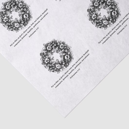 Bijbelvers- en schuurpapier tissuepapier (Detail)