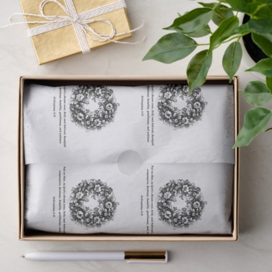 Bijbelvers- en schuurpapier tissuepapier (Geschenk)