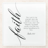 Bijbelvers Faith-Onderzetter Glazen Onderzetter (Voorkant)