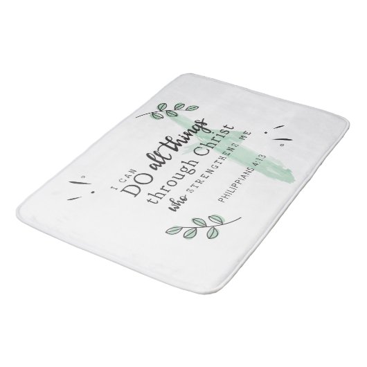 Bijbelvers Filippenzen 4:13 Badmat (Gekanteld)