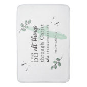 Bijbelvers Filippenzen 4:13 Badmat (Voorkant Verticaal)