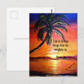 Bijbelvers, Filippenzen 4:13 Briefkaart (Voorkant / Achterkant)