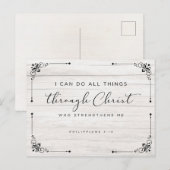 Bijbelvers Filippenzen 4:13 Ik kan alle dingen doe Briefkaart (Voorkant / Achterkant)