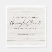 Bijbelvers Filippenzen 4:13 Ik kan alle dingen doe Servet (Voorkant)