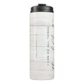 Bijbelvers Filippenzen 4:13 Ik kan alle dingen doe Thermosbeker (Voorkant)