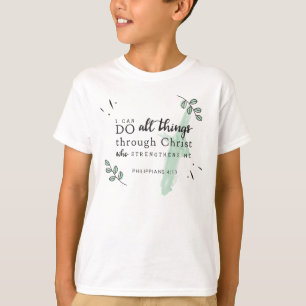Bijbelvers Filippenzen 4:13 Kinder T-shirt