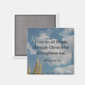 Bijbelvers, Filippenzen 4:13 Magneet (Voorkant / Achterkant)