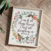 Bijbelvers Filippenzen 4:13 Schrift citaat Poster