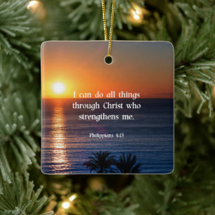 Bijbelvers, Filippijnen 4:13 Keramisch Ornament