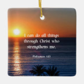 Bijbelvers, Filippijnen 4:13 Keramisch Ornament (Voorkant)