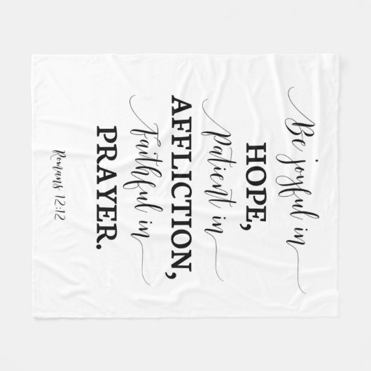 Bijbelvers fleece deken (Voorkant (Horizontaal))