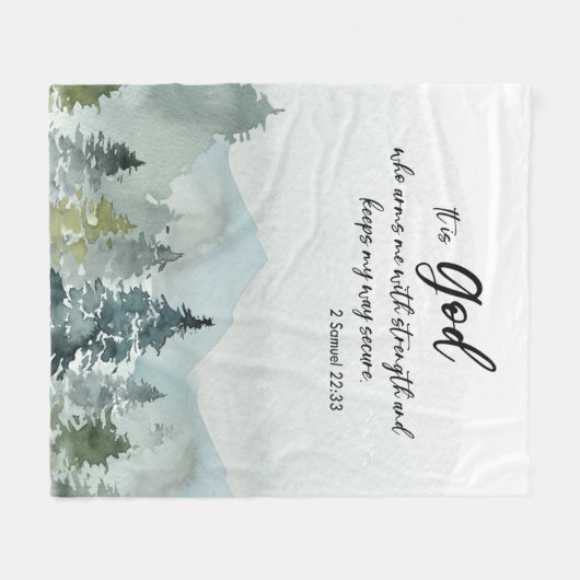 Bijbelvers fleece deken (Voorkant (Horizontaal))