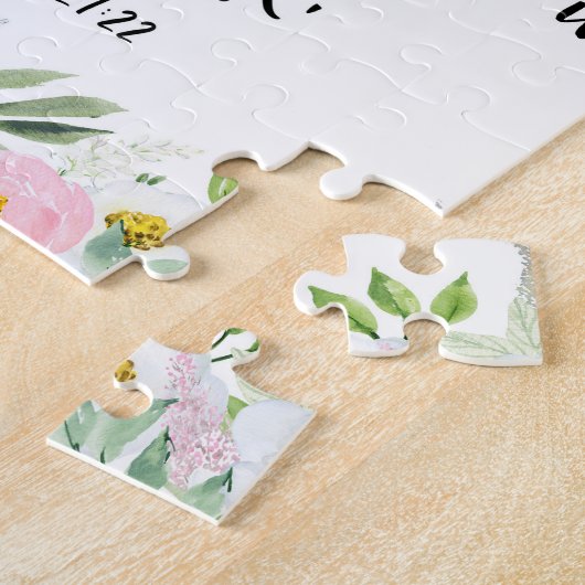 Bijbelvers floraal legpuzzel (Zijkant)