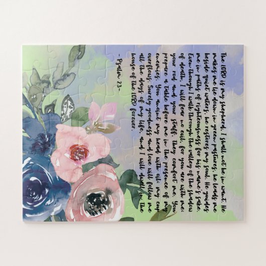 Bijbelvers floraal legpuzzel (Horizontaal)