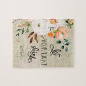 Bijbelvers floraal legpuzzel (Horizontaal)