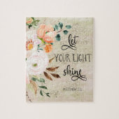 Bijbelvers floraal legpuzzel (Verticaal)