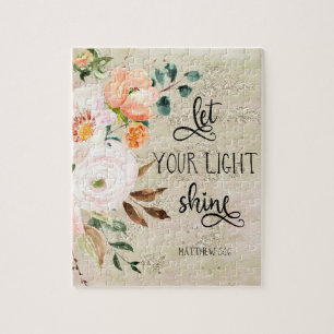 Bijbelvers floraal legpuzzel