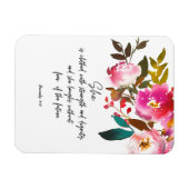 Bijbelvers Floral Magneet (Horizontaal)