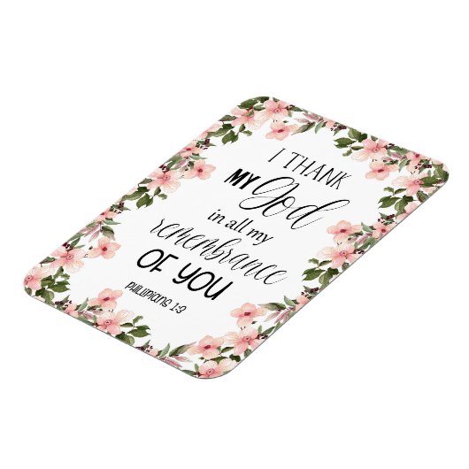 Bijbelvers Floral Magneet (Linkerzijde)