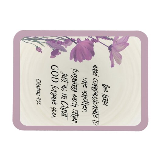 Bijbelvers Floral Magneet (Horizontaal)