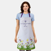 Bijbelvers Floral Schort (Gedragen)