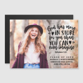 Bijbelvers Foto Typografie Afstudeermagneet (Voorkant / Achterkant)