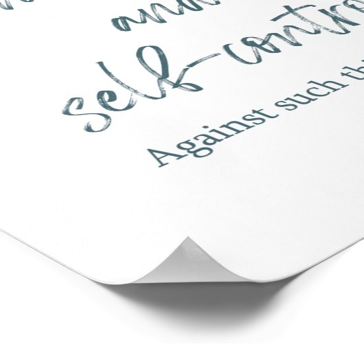 Bijbelvers Galaten laat de Schrift na Poster (Hoek)