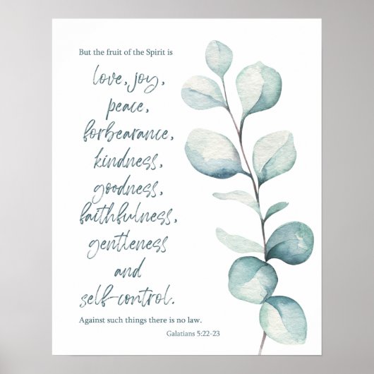 Bijbelvers Galaten laat de Schrift na Poster (Voorkant)