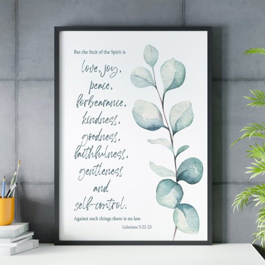 Bijbelvers Galaten laat de Schrift na Poster