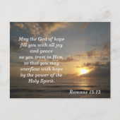 Bijbelvers Geheugen Kaart Romeinen 15:13 (Voorkant)